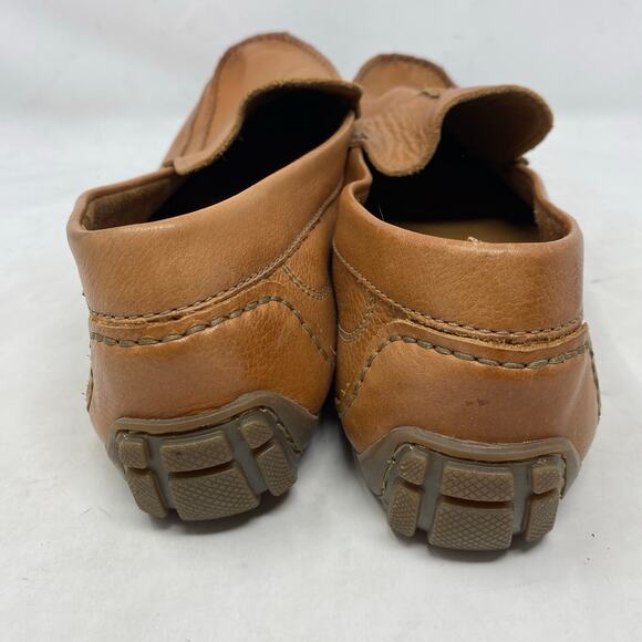 Clarks Tan/Carmel Leather Slip On Loafer Mocs Driver Shoes Mens Size 13 - Picture 5 of 7